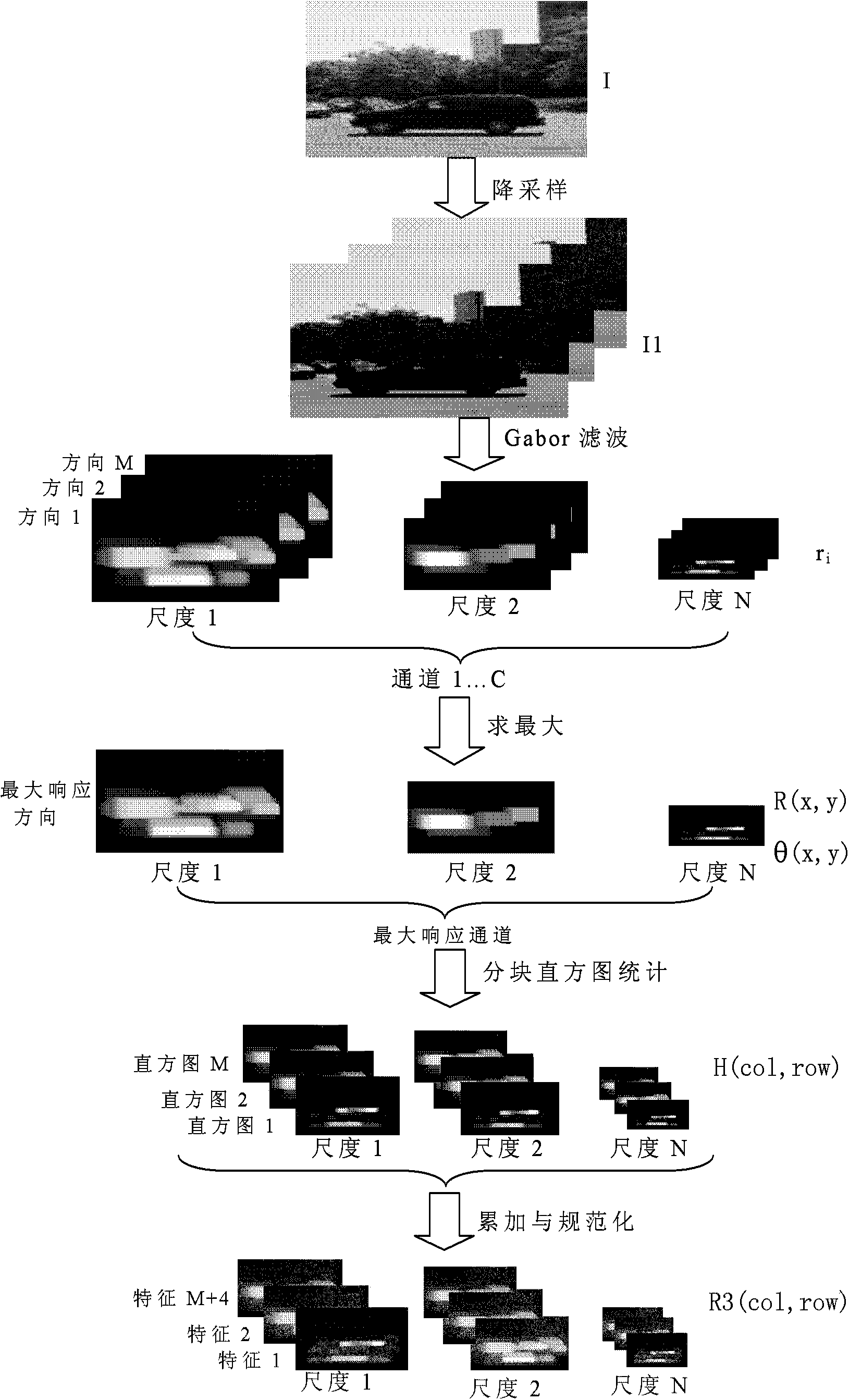 Feature extraction method based on biological vision