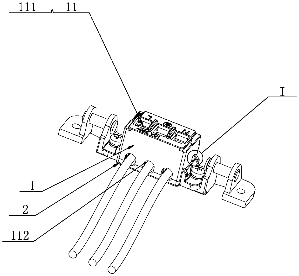 Ground insertion wiring terminal