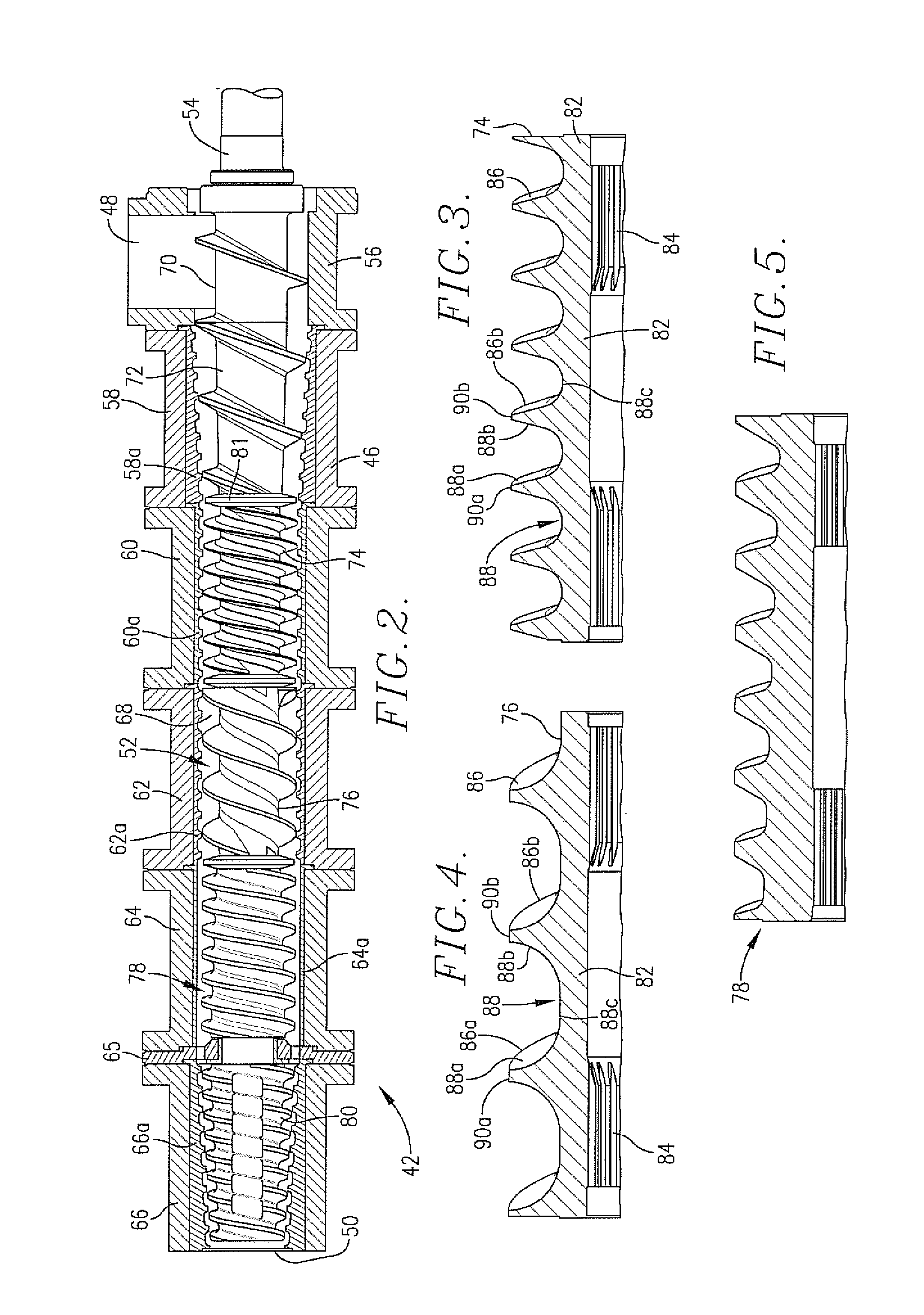 Single screw extruder for processing of low viscosity preconditioned materials