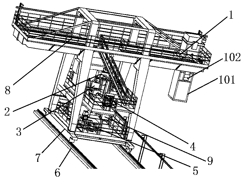 Gate-type automobile sampling machine