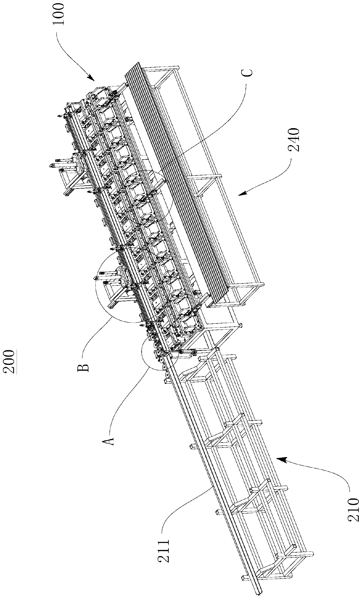 Automatic feeding punch production line