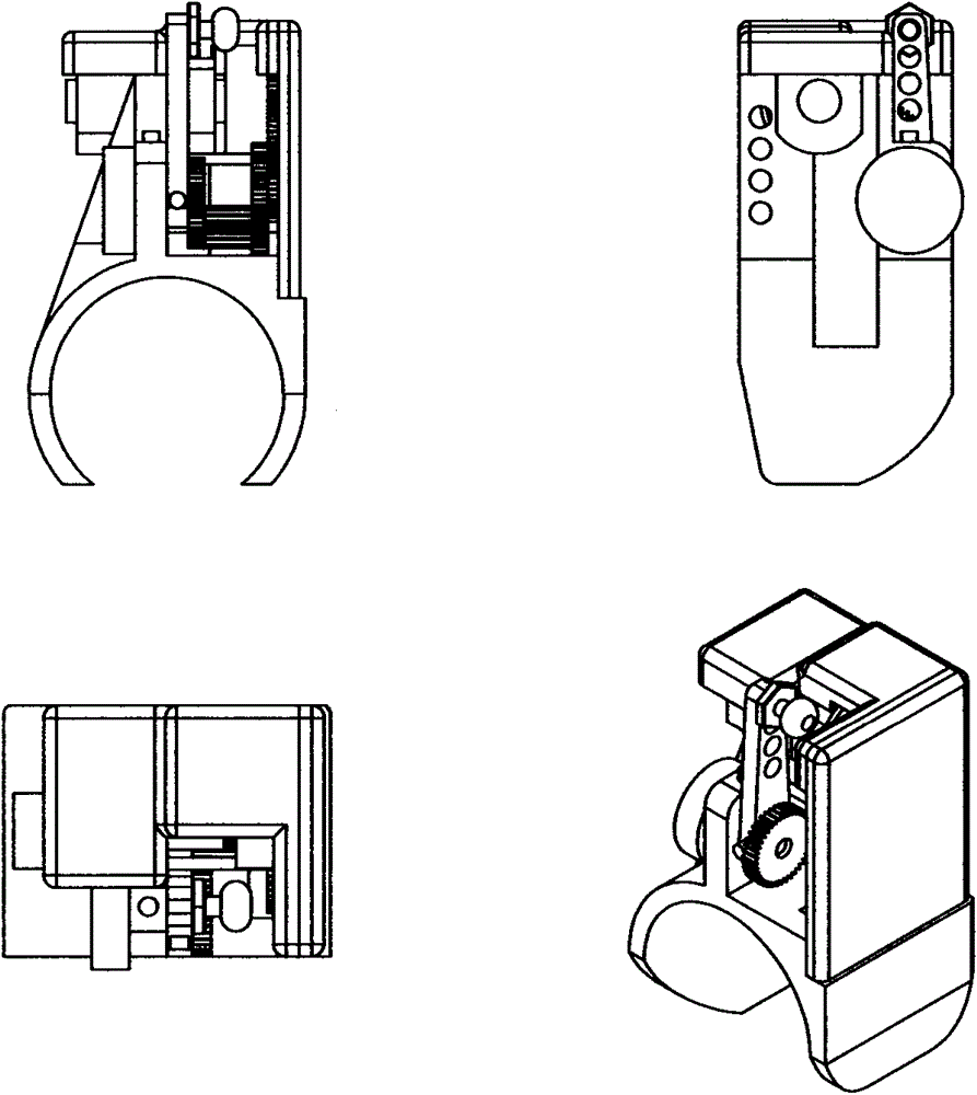 Minitype finger joint force feedback unit