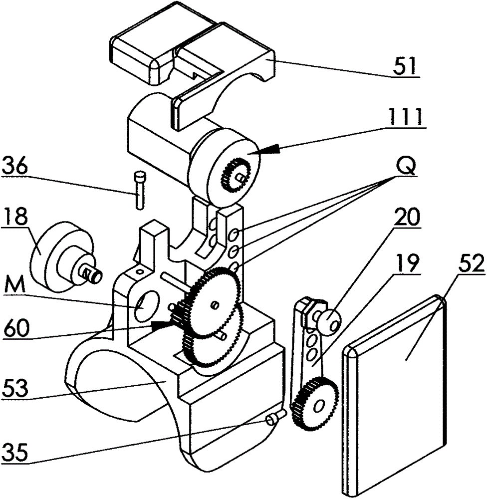 Minitype finger joint force feedback unit