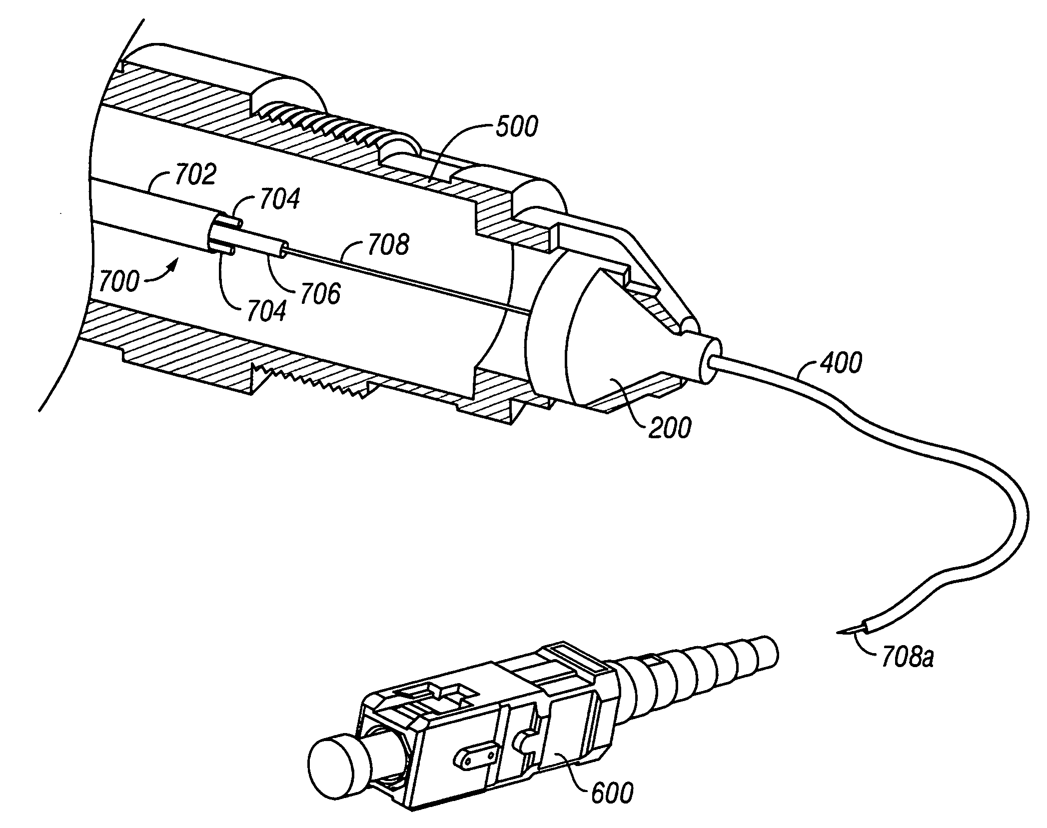 Optical fiber transition device