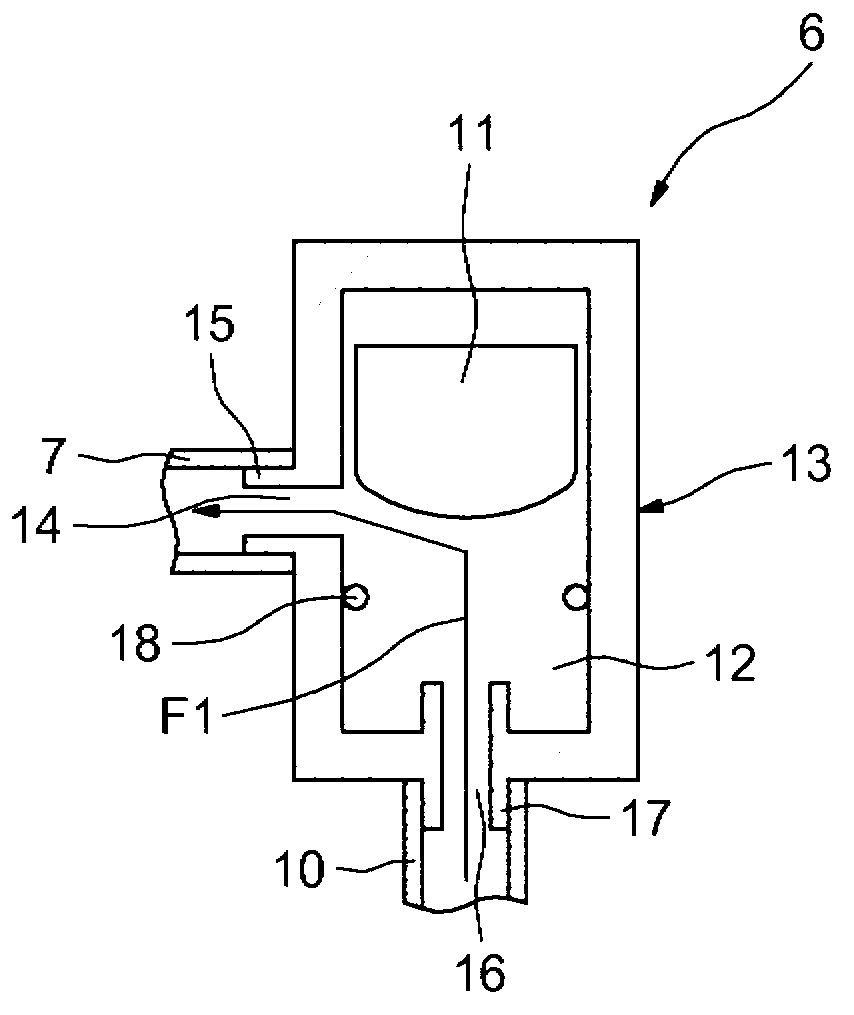 Circuit for dispensing windshield washer fluid for a motor vehicle