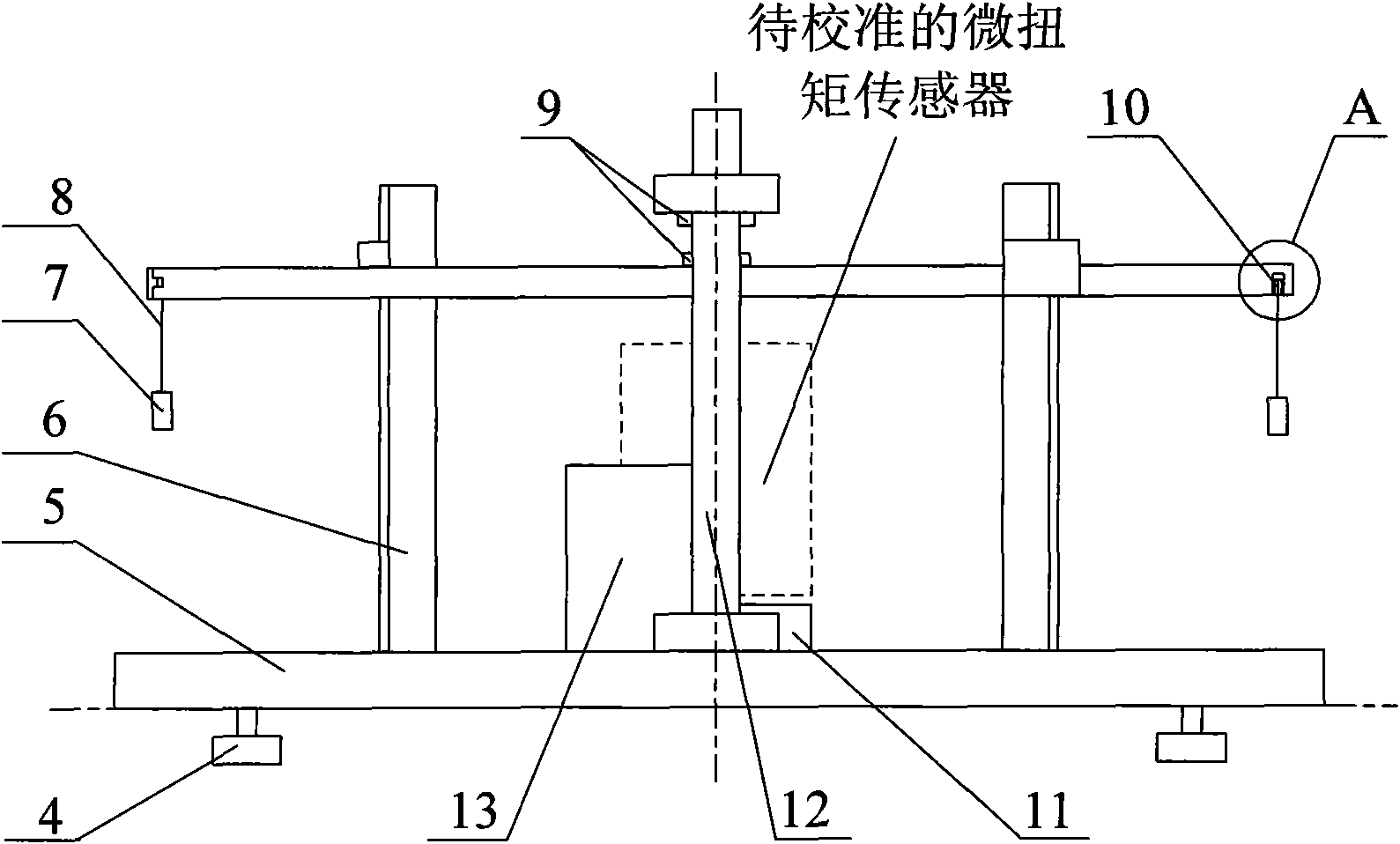 Micro-torque sensor calibrator based on magnetic suspension effect