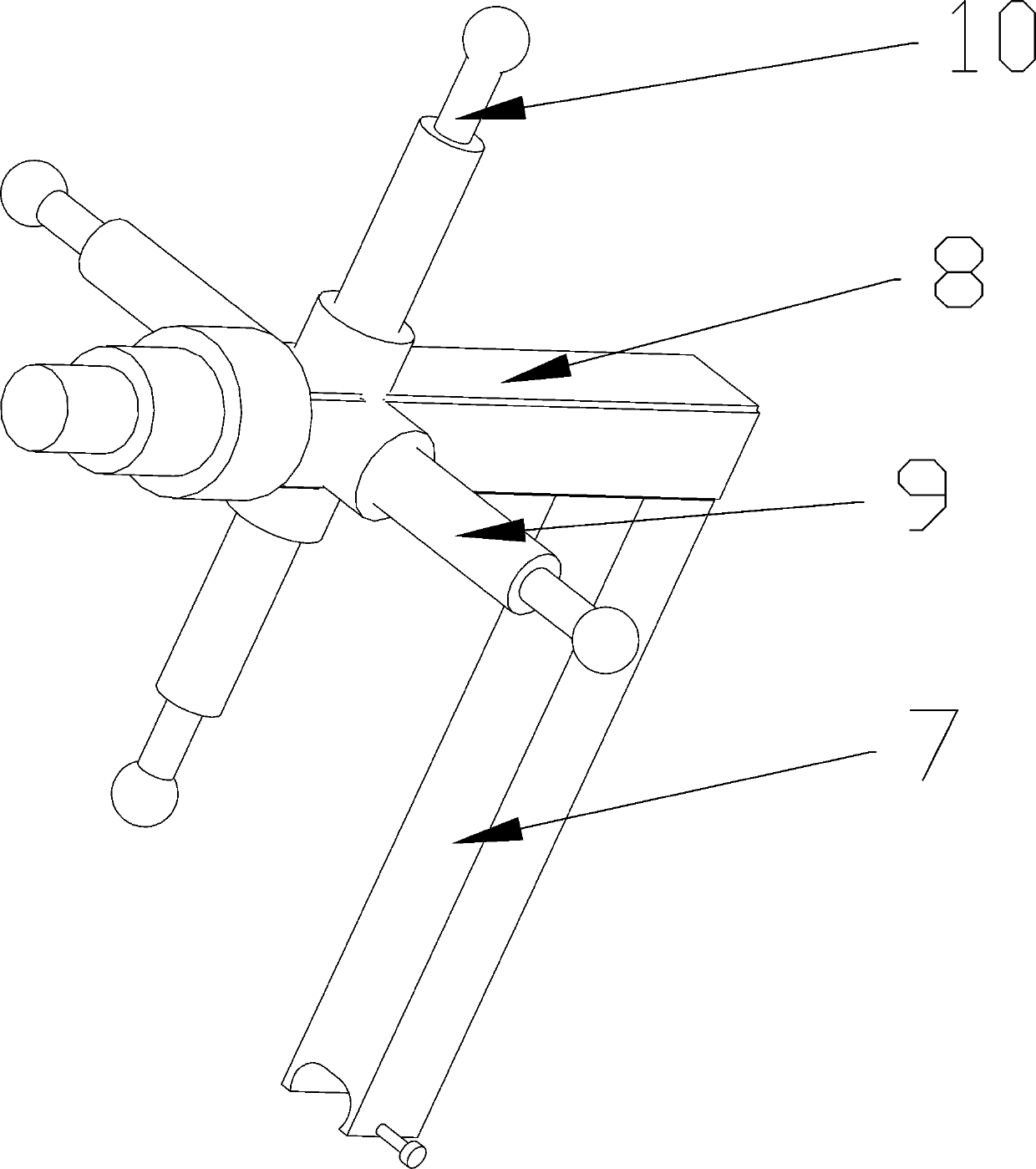 Flanging device for tetrafluorohydrazine pipe