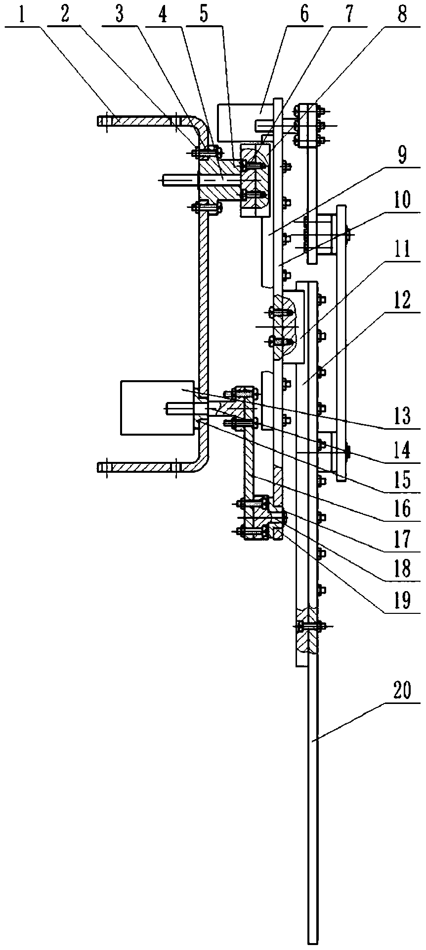 A closed-chain walking leg mechanism