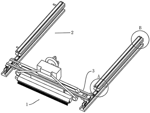 Track folding dynamic self-retracting type sandpit circulating self-supporting leveling device