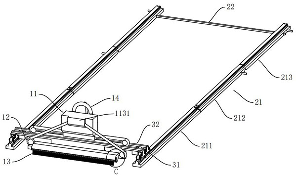 Track folding dynamic self-retracting type sandpit circulating self-supporting leveling device