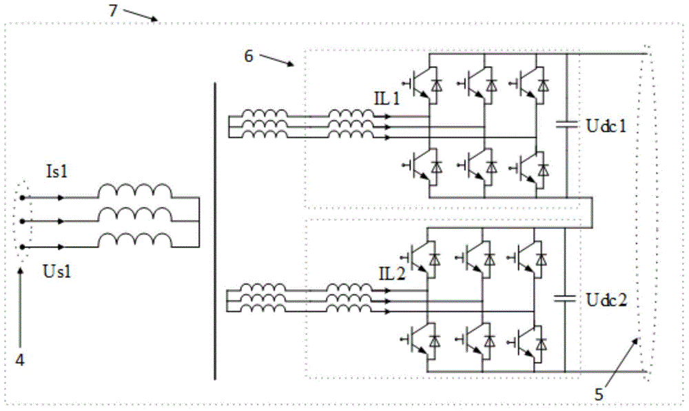 Carrier phase-shifting controller based on multi-winding transformer