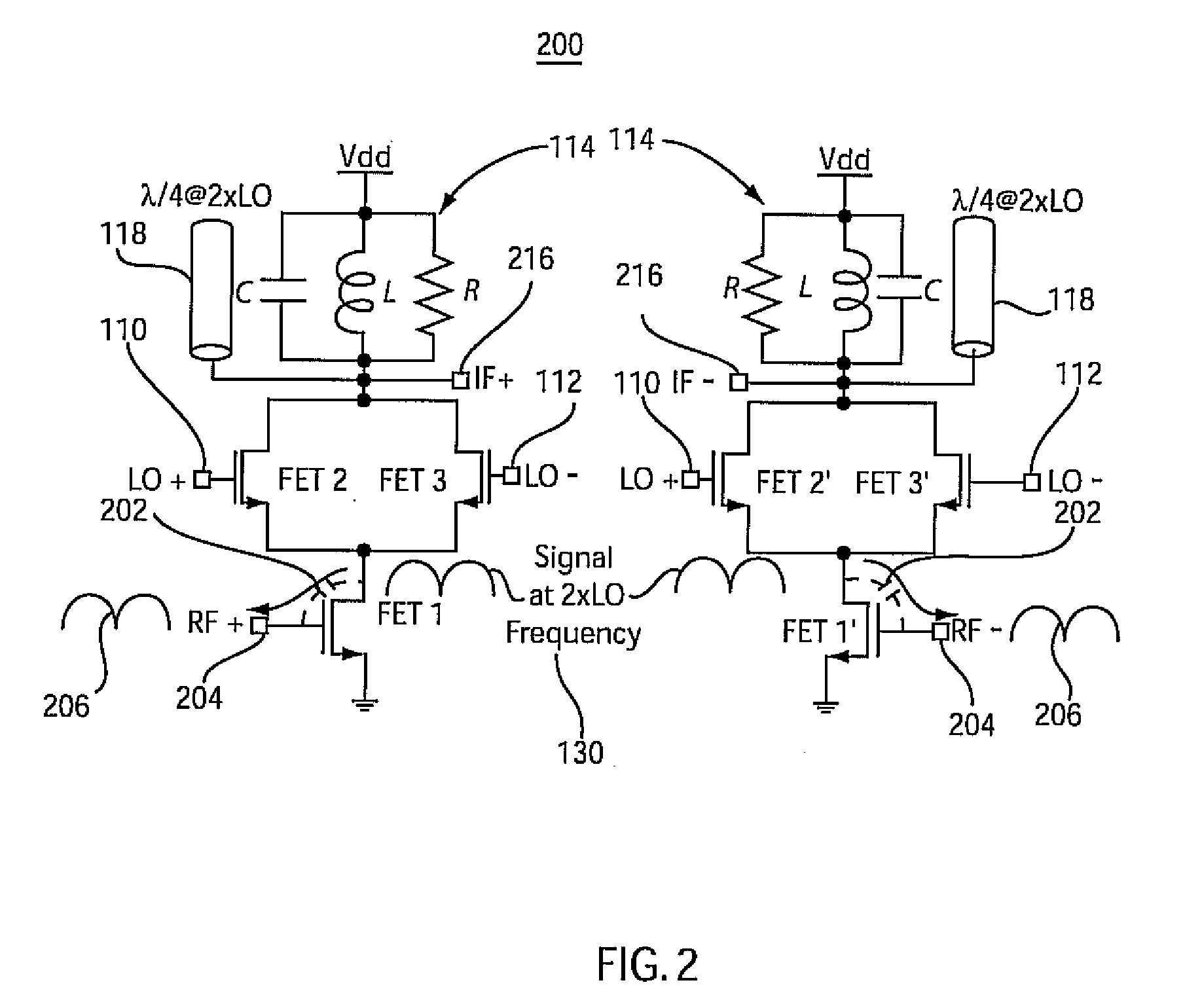 Drain-pumped sub-harmonic mixer for millimeter wave applications