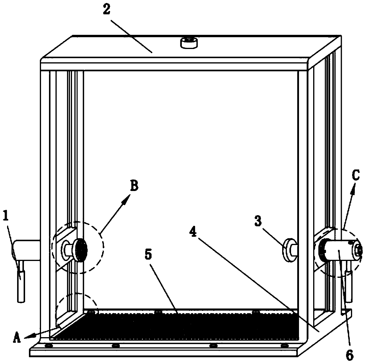 An aluminum profile spraying system