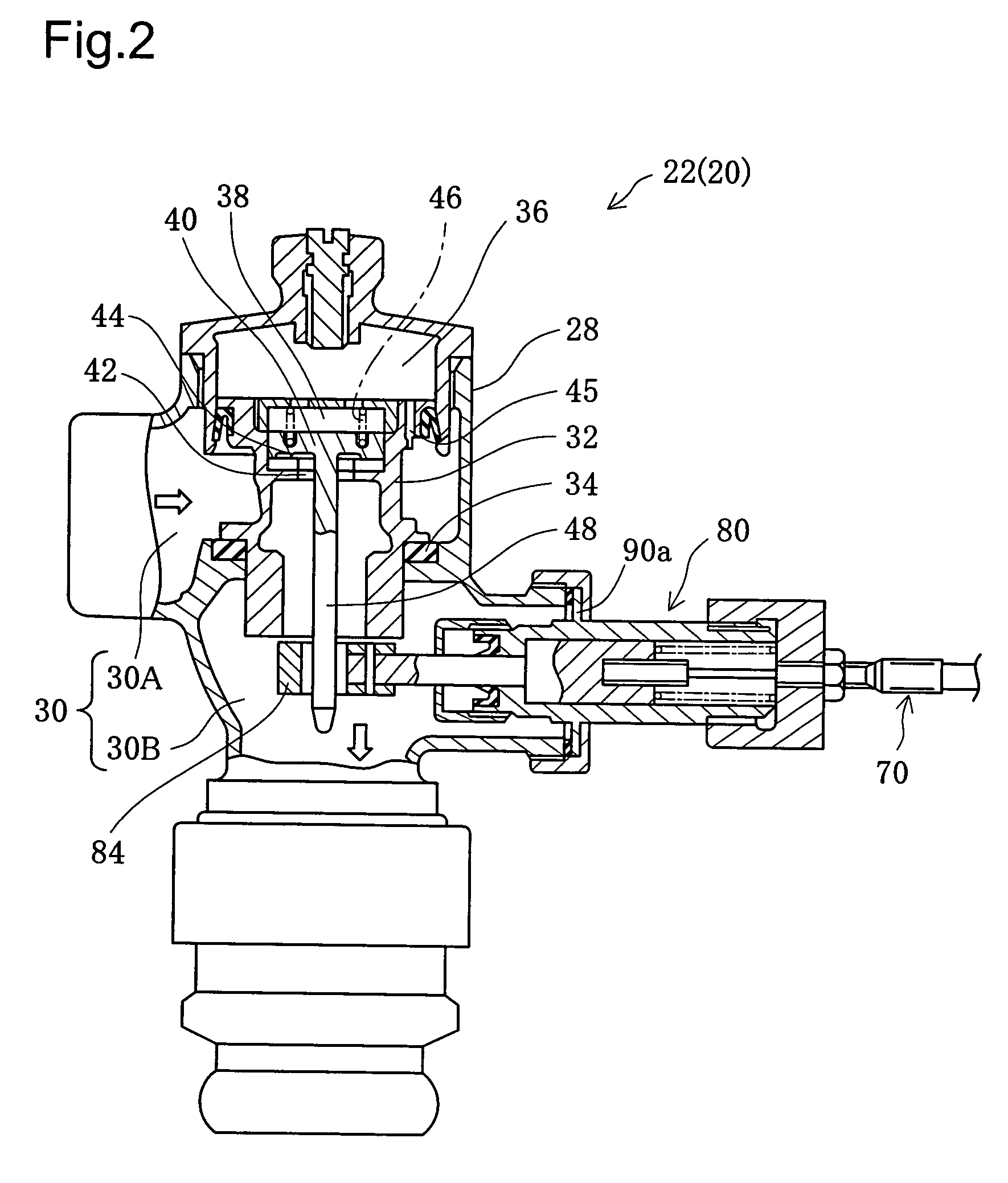 Flush valve device of flush toilet