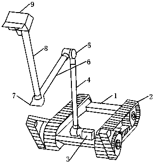 Amphibious crawler-type cable-supported tractor capable of crossing obstacles