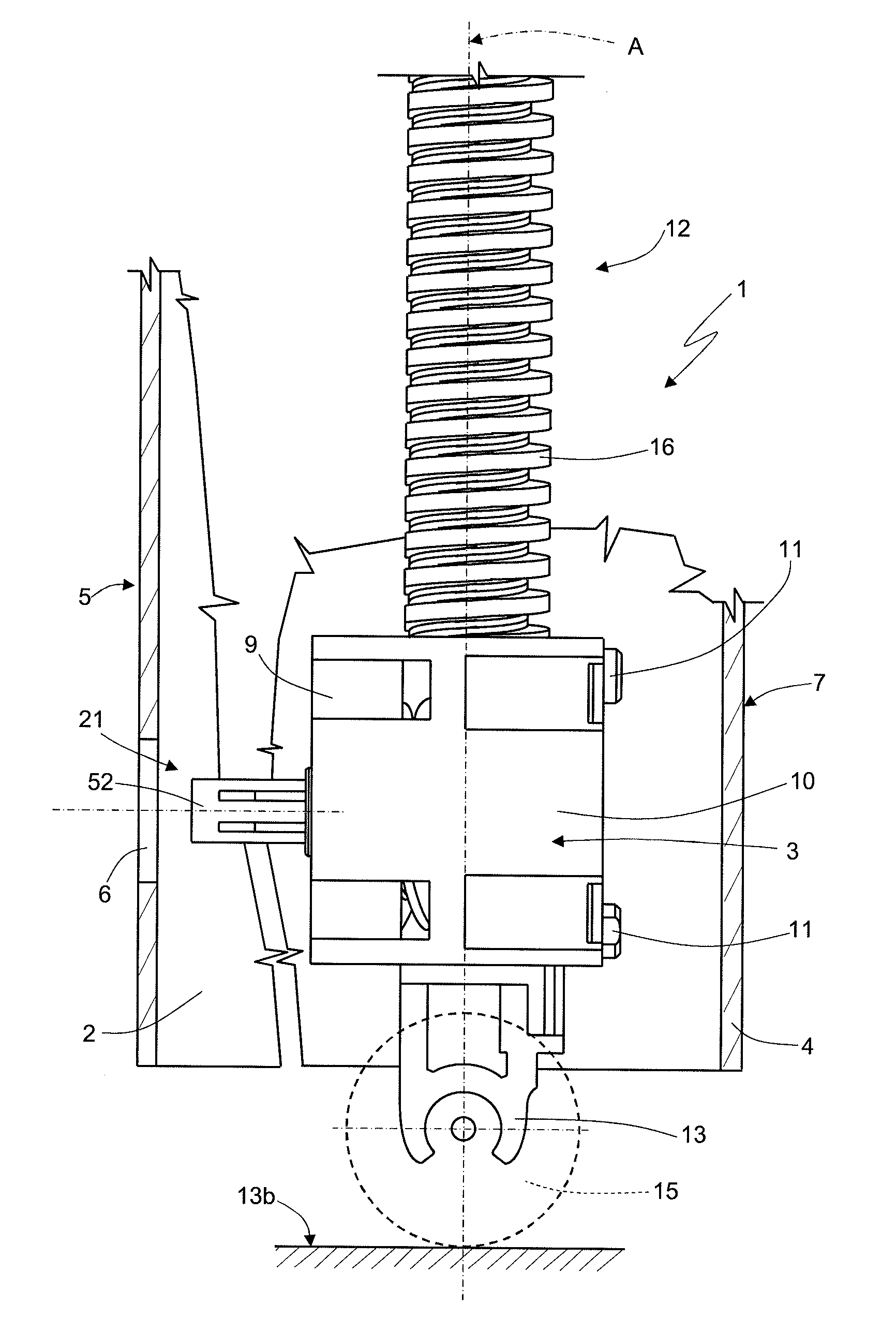 Adjustable foot, in particular a rear foot, for an electric household appliance