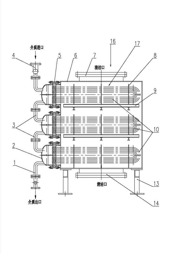 Detachable waste heat recovery high-efficiency heat exchanger