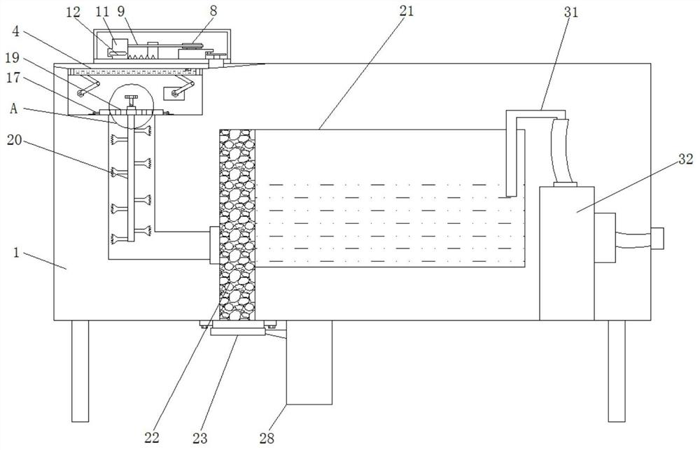 Rainwater treatment device capable of conveniently cleaning and blocking rainwater sundries