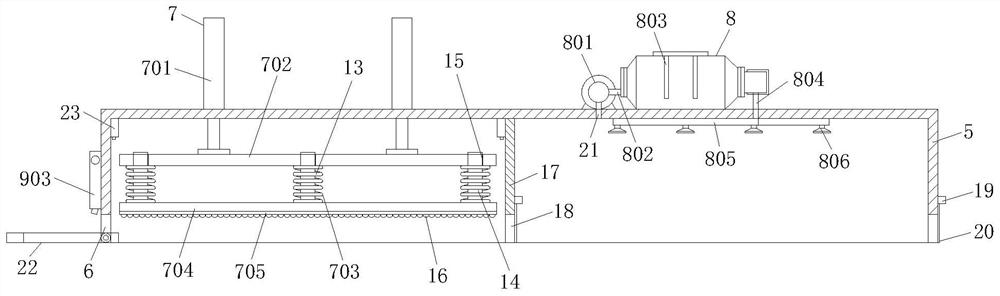 Pressing device for hollow glass production