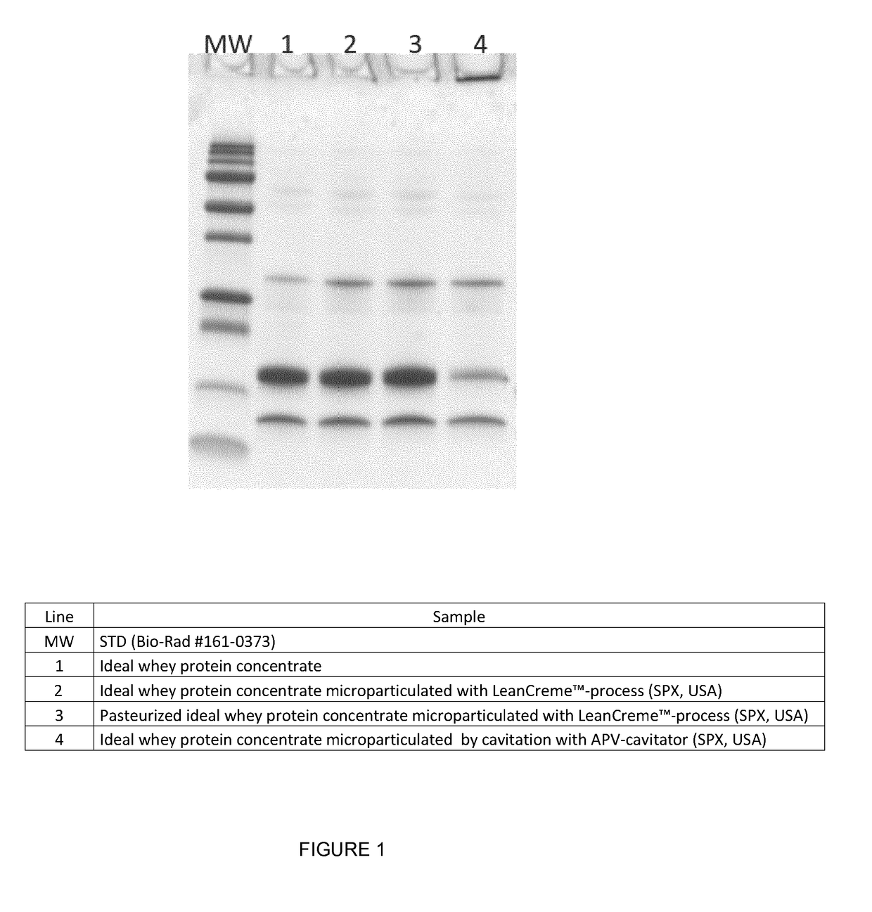 Whey preparation obtained by cavitation and uses thereof