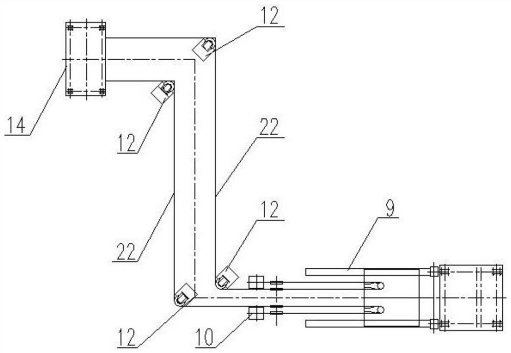 Belt tensioning device and method under height limited condition