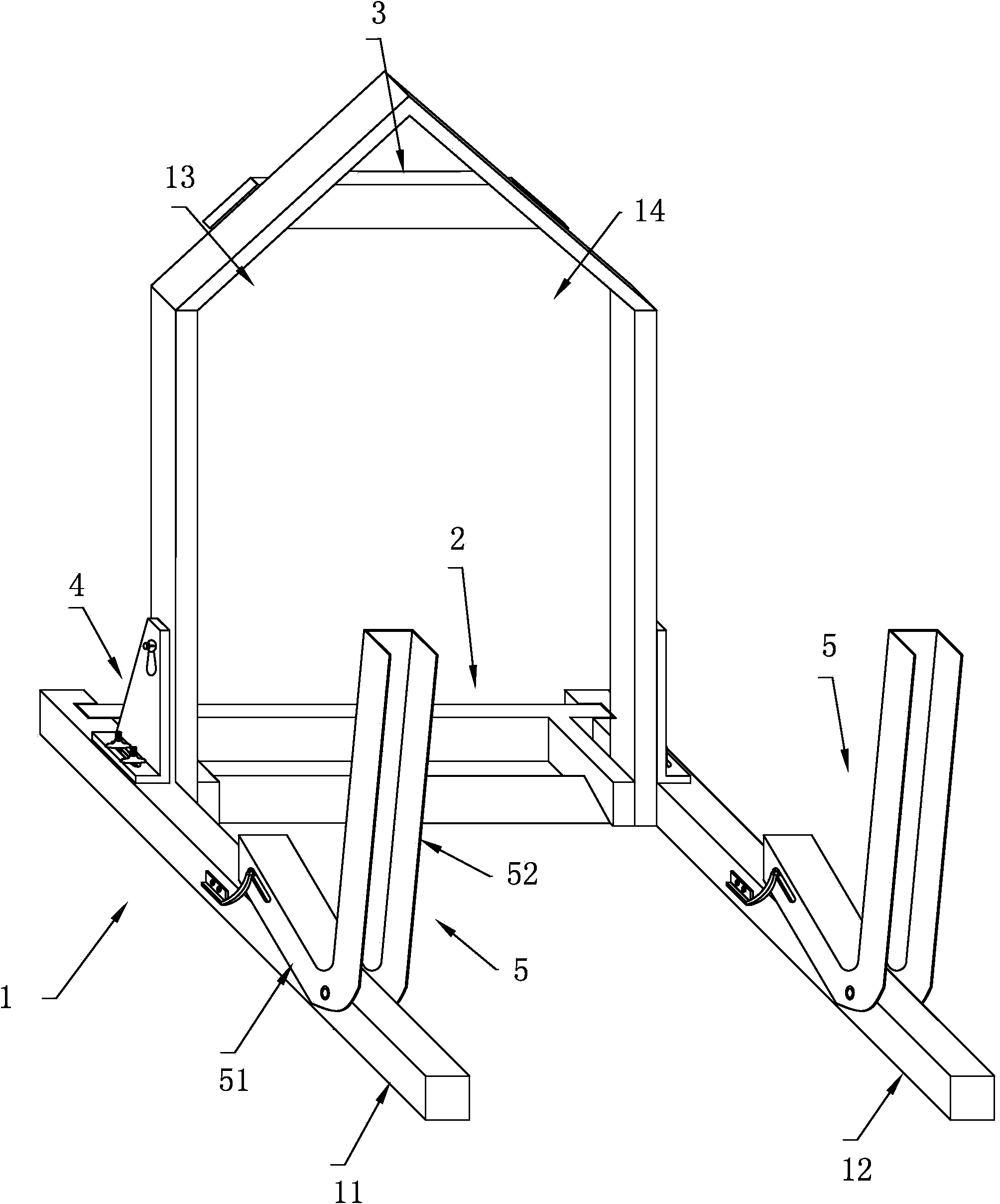 Bracket capable of quickly stacking and ordering construction inventory materials