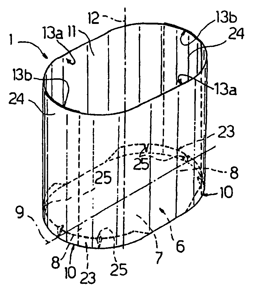 Rigid container for tobacco items and method of producing such a container