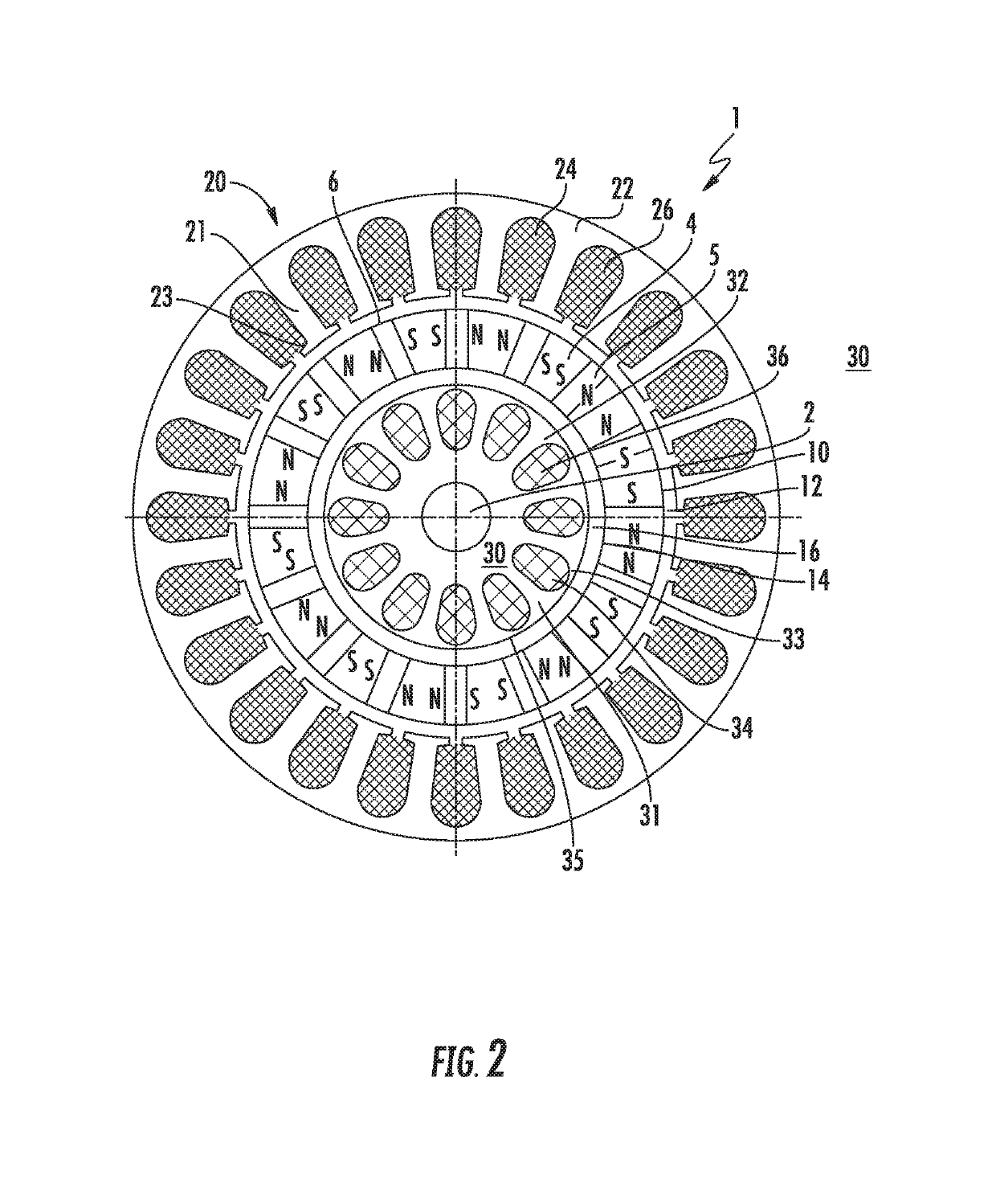 Double stator permanent magnet machine with magnetic flux regulation