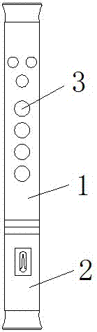 Dismountable musical instrument Bawu with high intonation adjustability and manufacturing process thereof