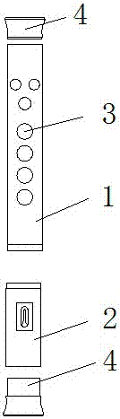 Dismountable musical instrument Bawu with high intonation adjustability and manufacturing process thereof