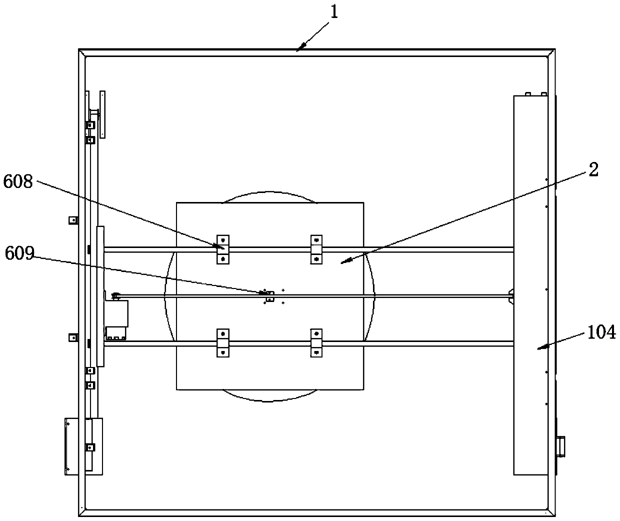 Power inspection unmanned aerial vehicle transfer station for accurate landing and battery charging and replacement based on infrared dot matrix