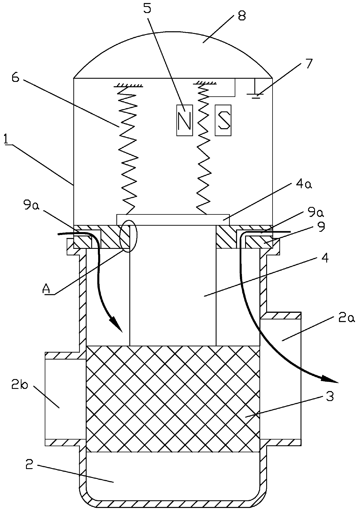 Suction assembly for endoscope and endoscope