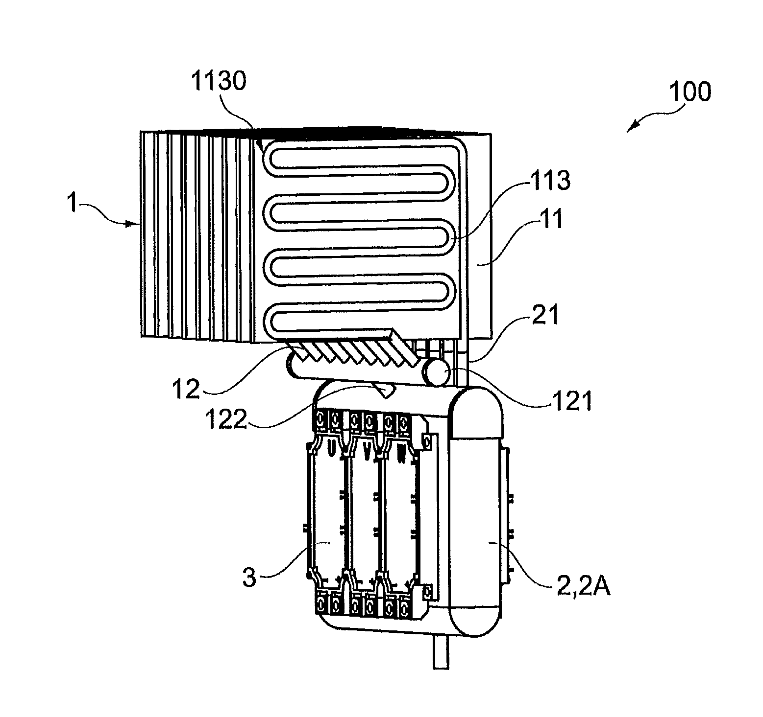 Cooling module for cooling electronic components