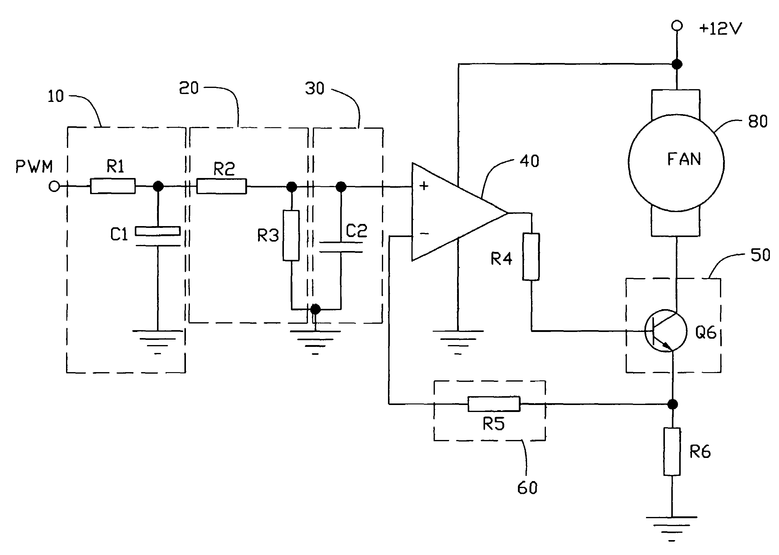 Start-up circuit for DC fan