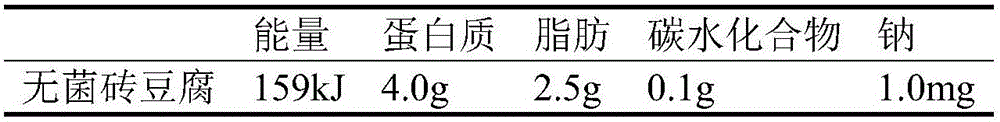 Production method for aseptic brick tofu