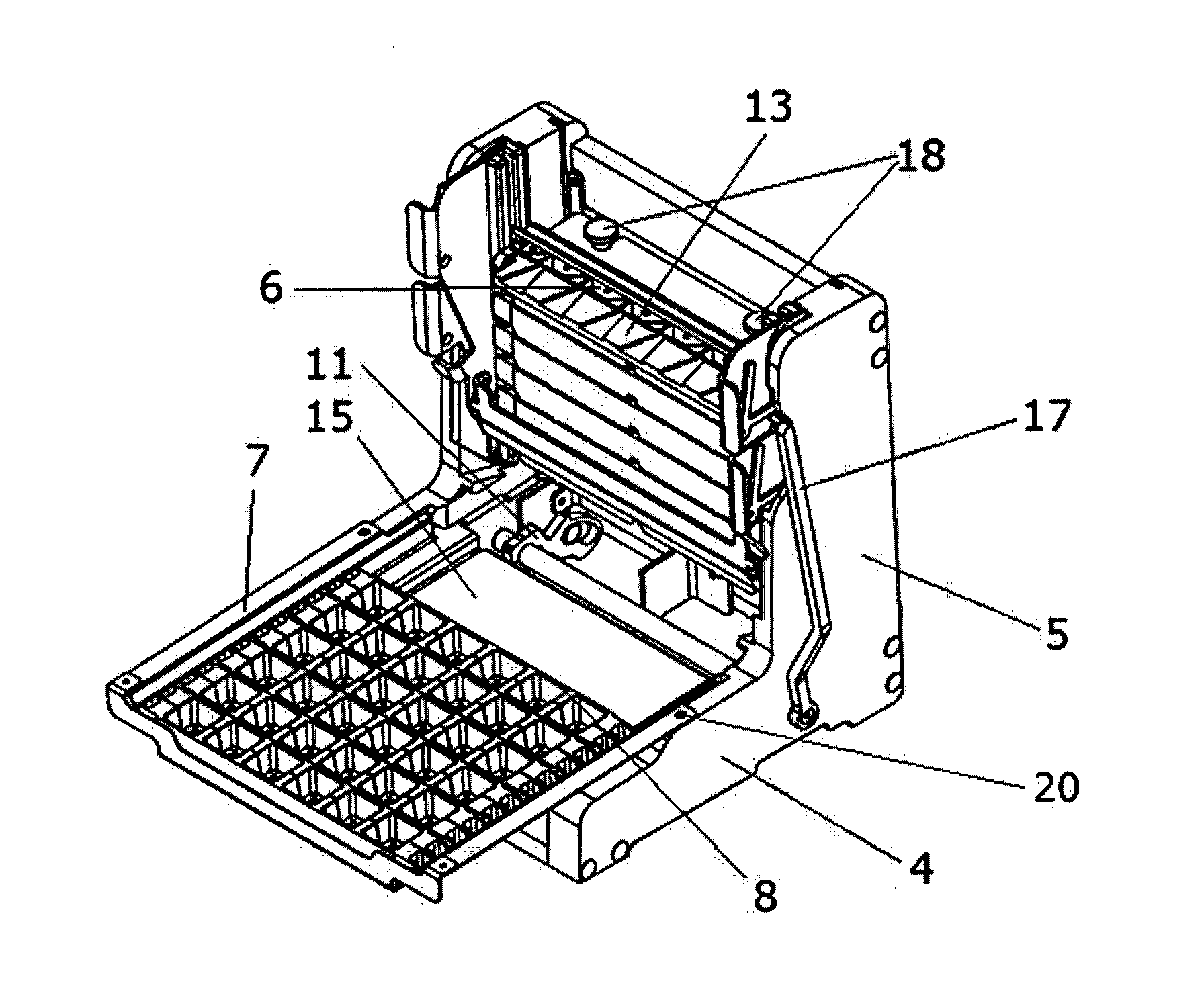 Device and method for composing satays