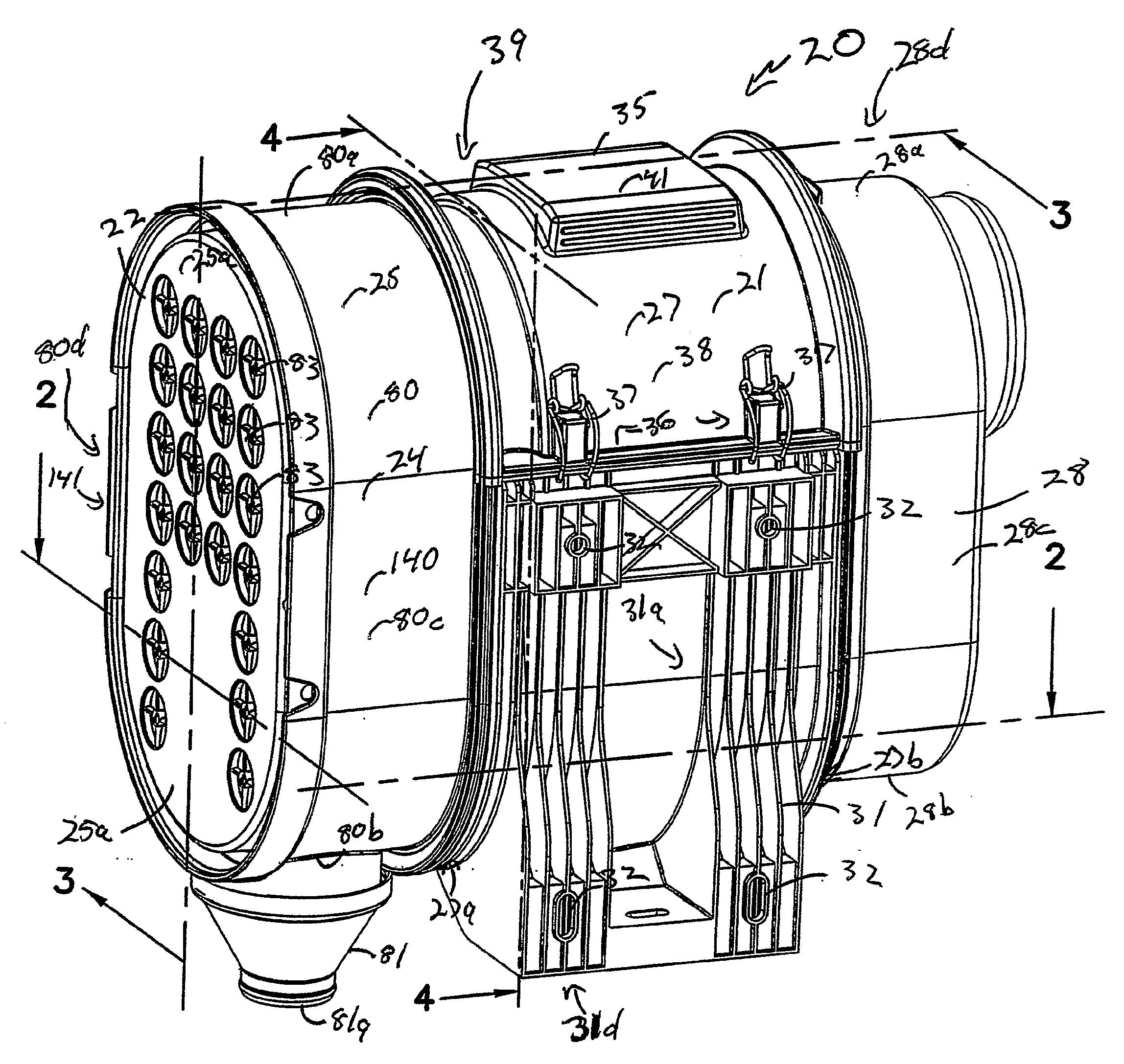 Filter Arrangements; Housing; Assemblies; and, Methods