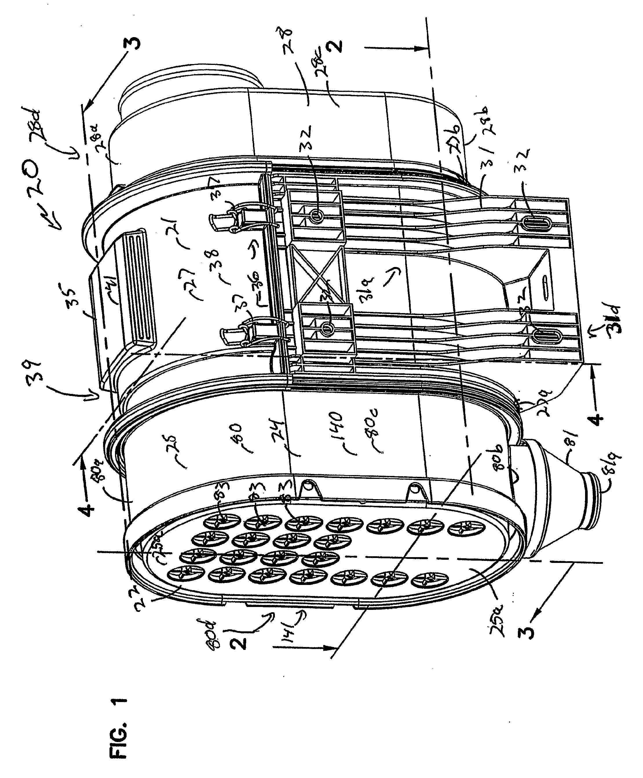 Filter Arrangements; Housing; Assemblies; and, Methods