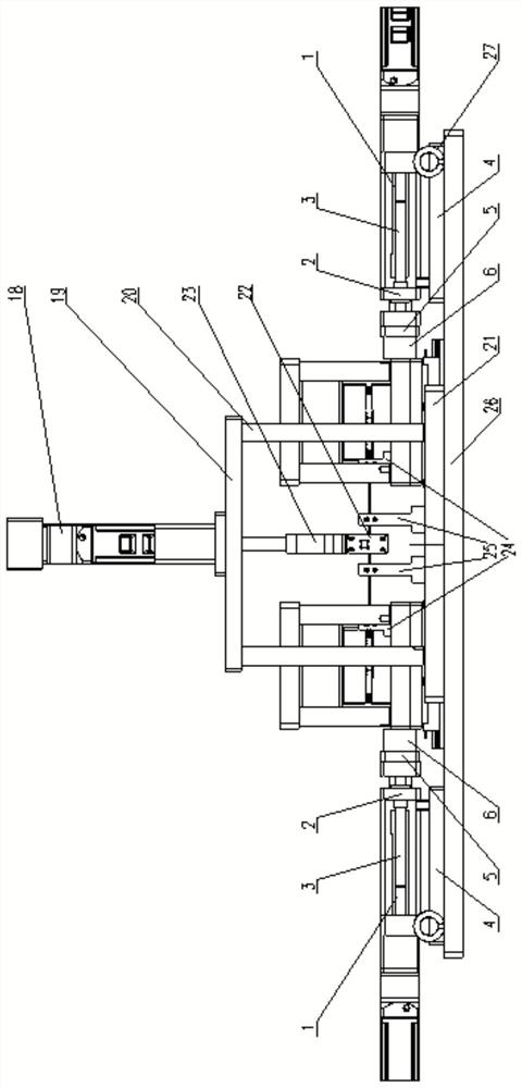 Novel device capable of being used for thin strip tension bending experiment