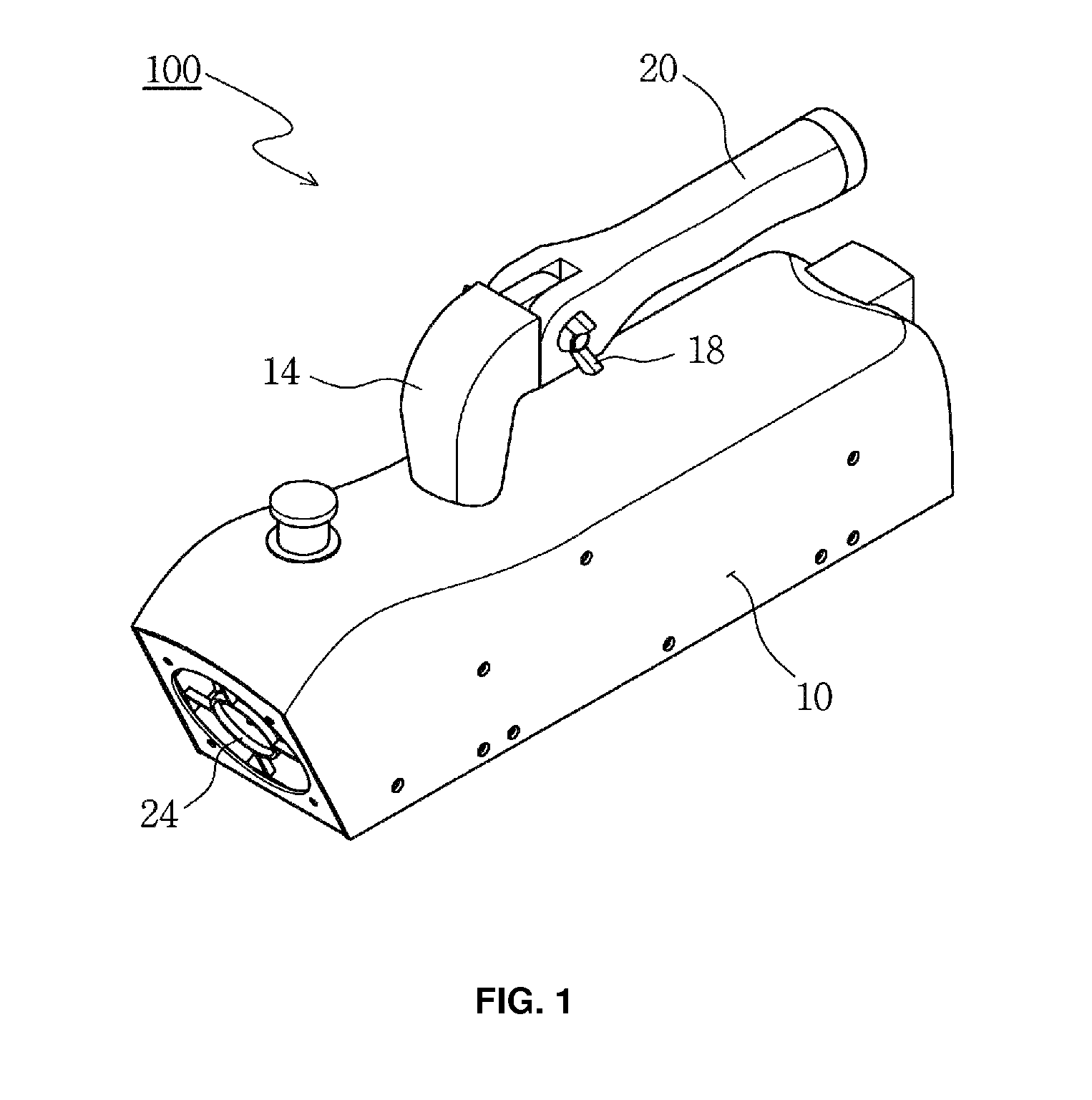 Hand carry type portable curing apparatus using long-arc UV lamp