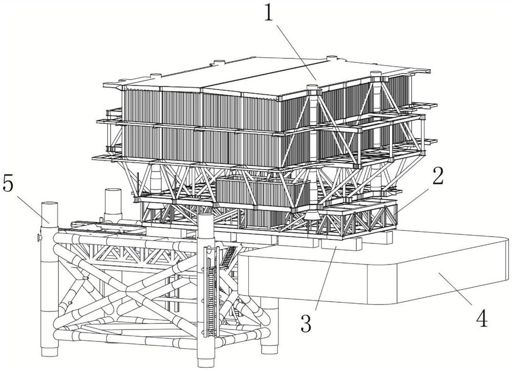 A sliding installation method and system for an offshore electrical platform