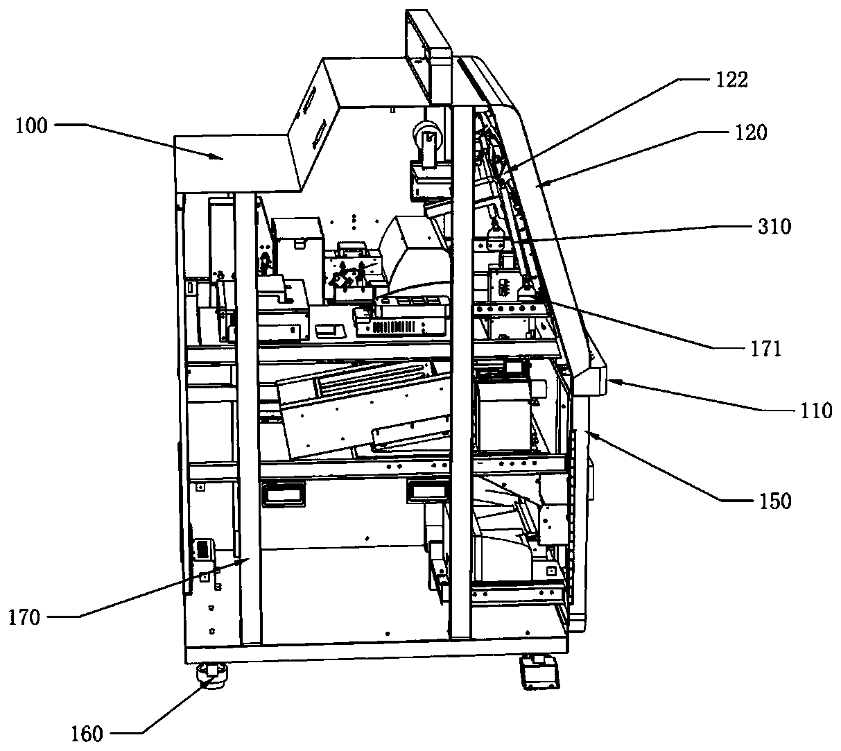 Reversing module and driving license self-service issue machine comprising reversing module