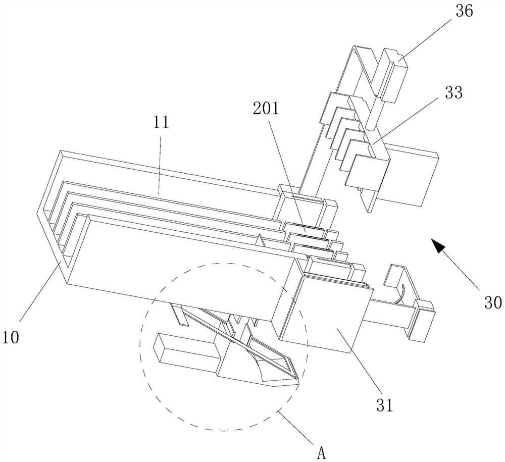 A test tube pushing track changing system and track changing method