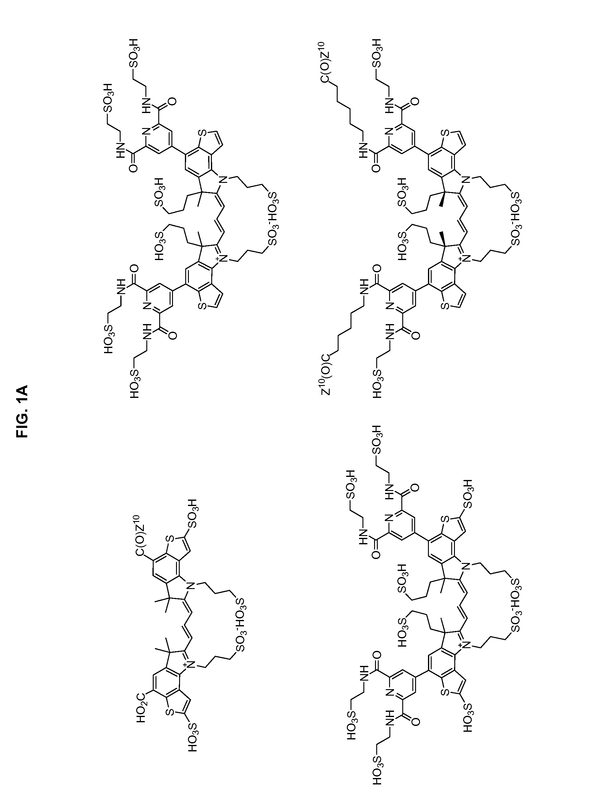 Heteroarylcyanine dyes with sulfonic acid substituents