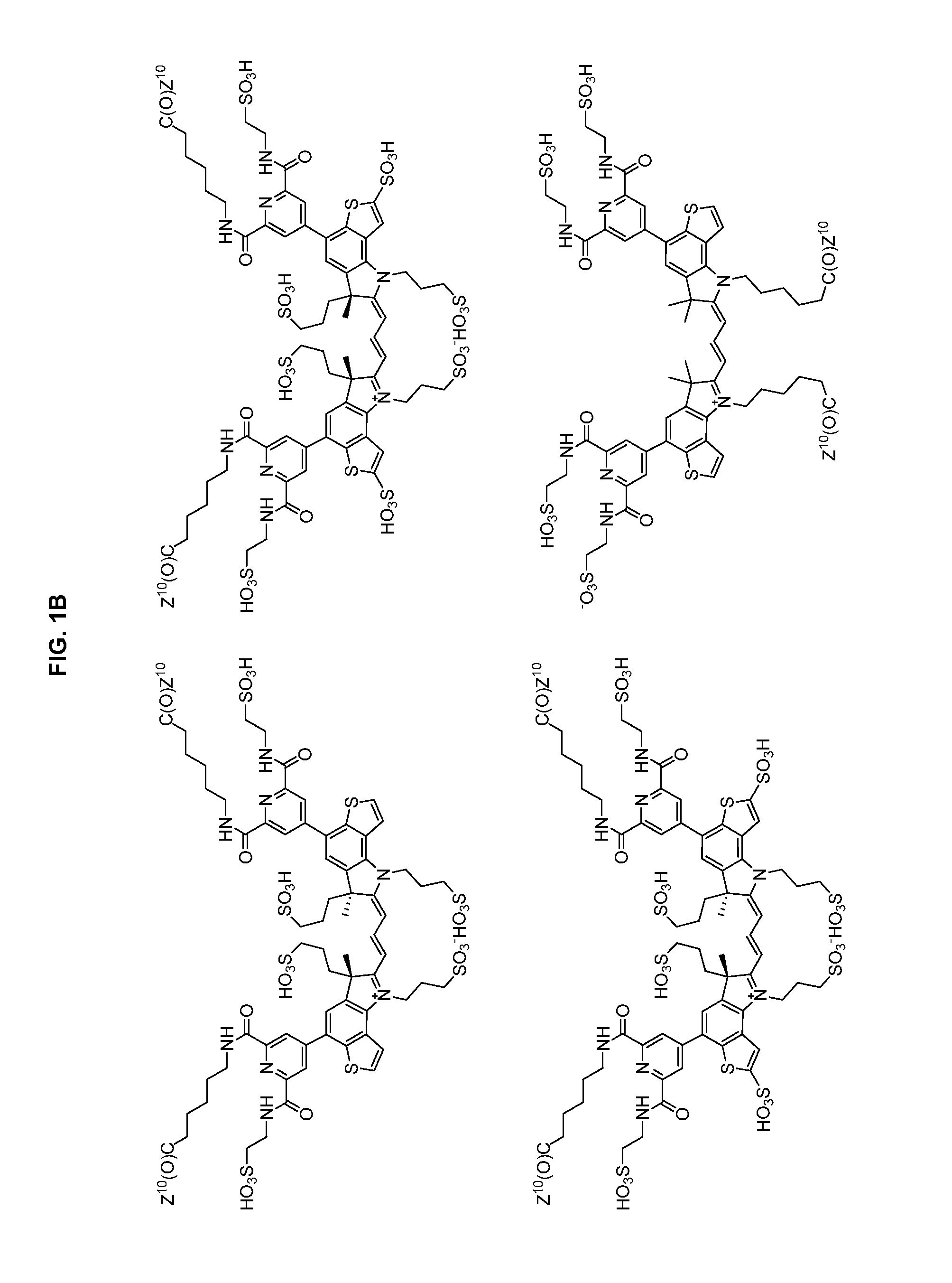 Heteroarylcyanine dyes with sulfonic acid substituents