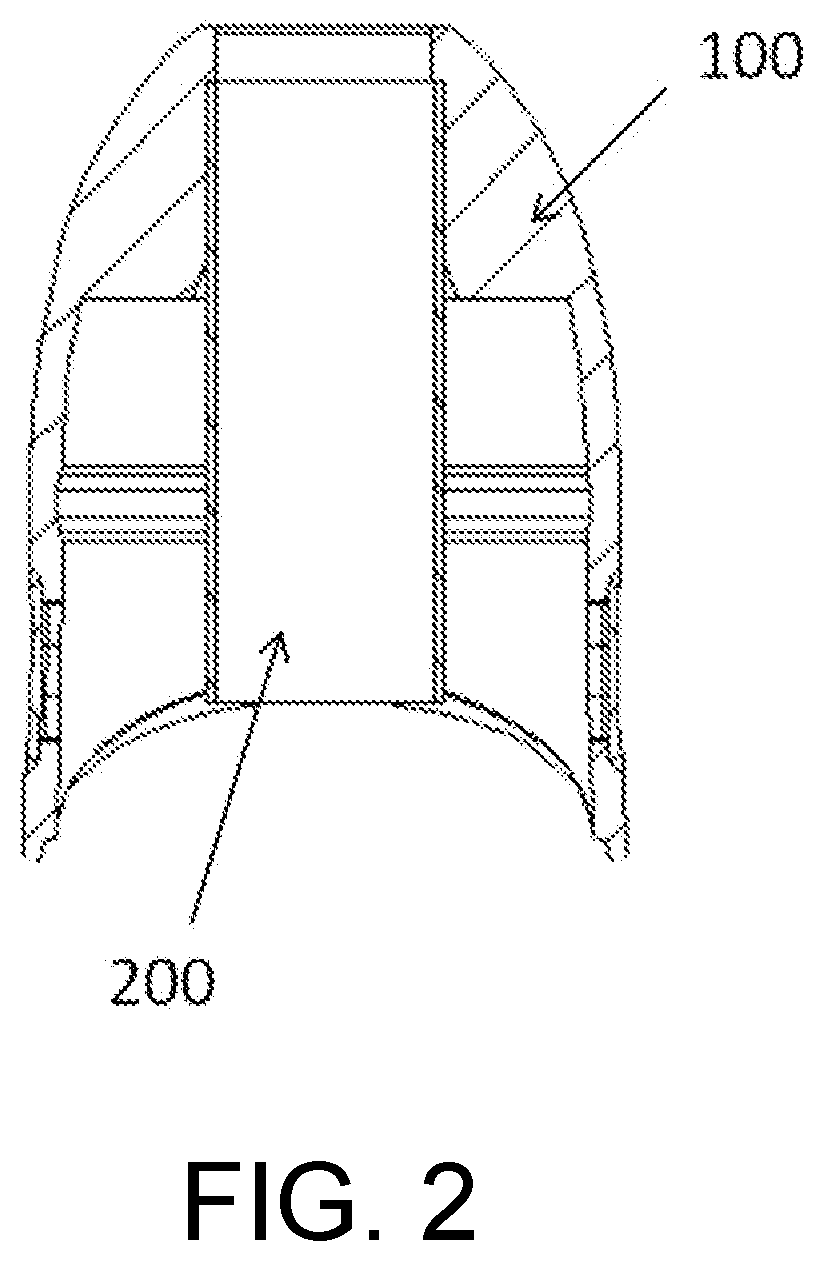 Electric heating device having air channel