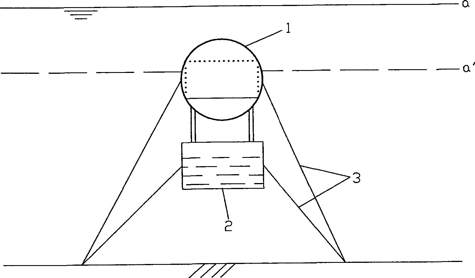 Buoyant force-adjustable subaqueous suspending tunnel