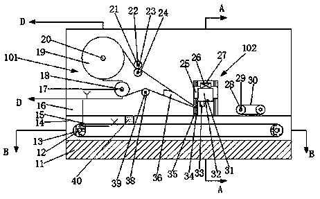 Automatic labeling device with sucker