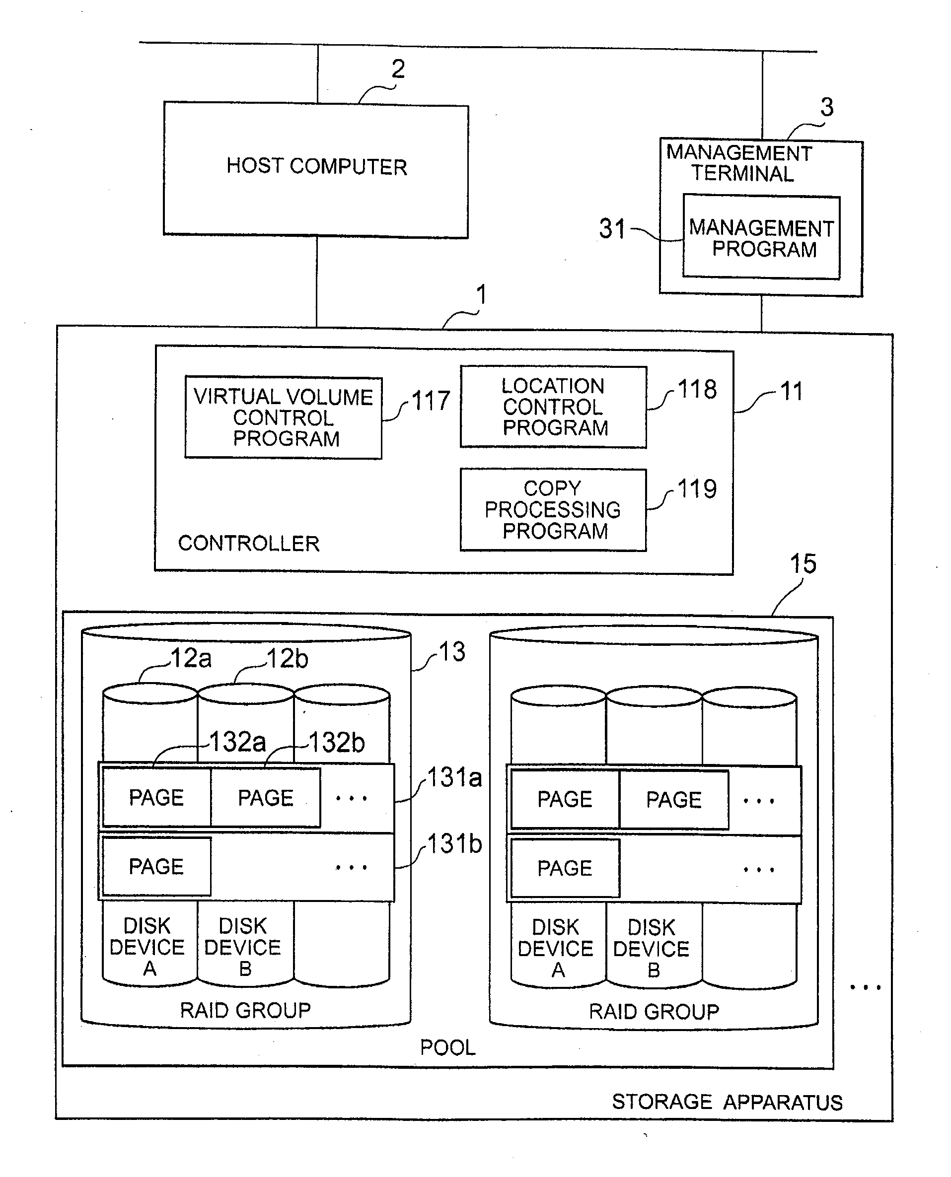 Storage system, storage apparatus, and optimization method of storage areas of storage system