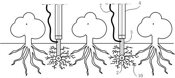 Tea garden soil deep ploughing and fertilizing tool